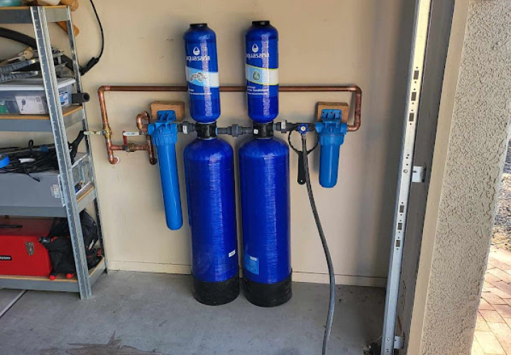 water softeners in a residential house